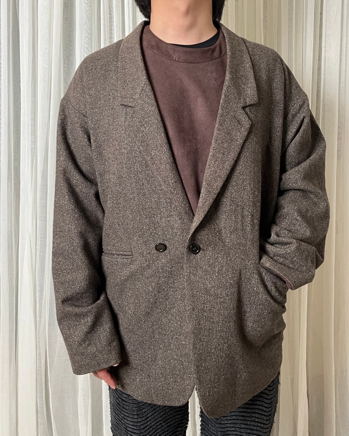 사스콰치패브릭스 코쿤 트위드 자켓 sasquatchfabrix  상품이미지1