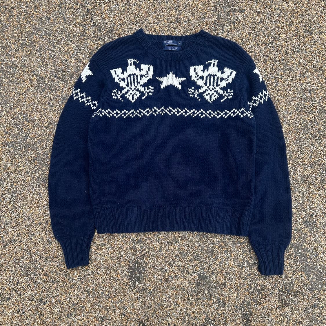 폴로(POLO RalphLauren)네이비 패턴 니트 상품이미지1