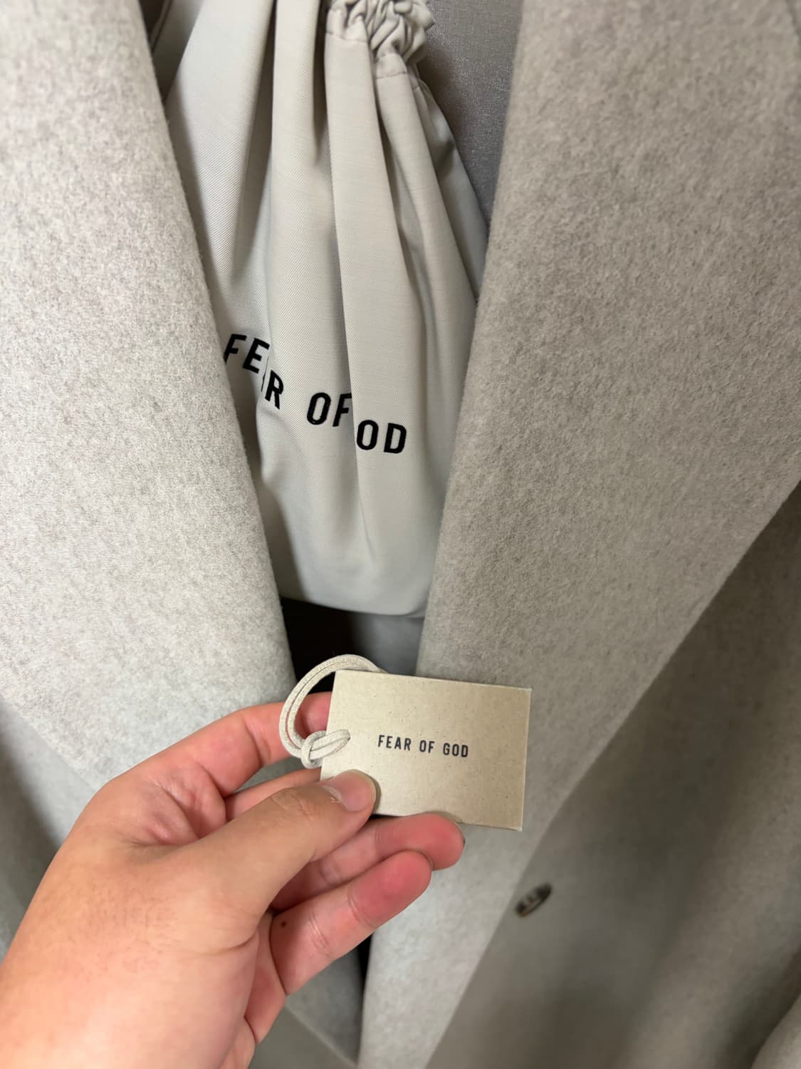 피어오브갓 이터널 컬렉션 더블브레스티드 울 오버코트 시멘트 헤더 상품이미지8