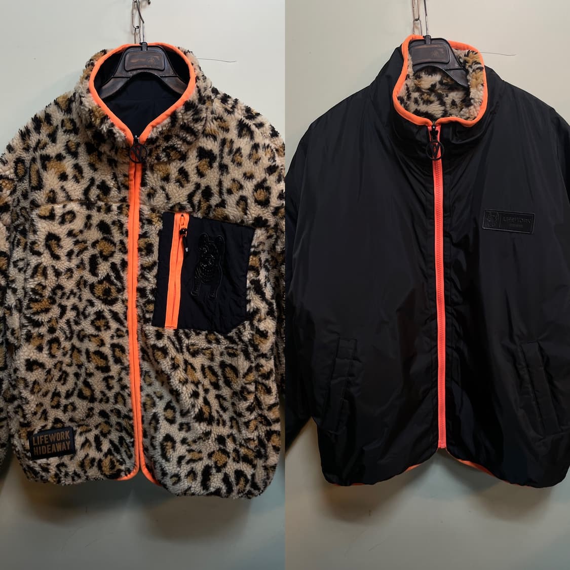 라이프워크 레오파드 리버시블 집업 상품이미지1