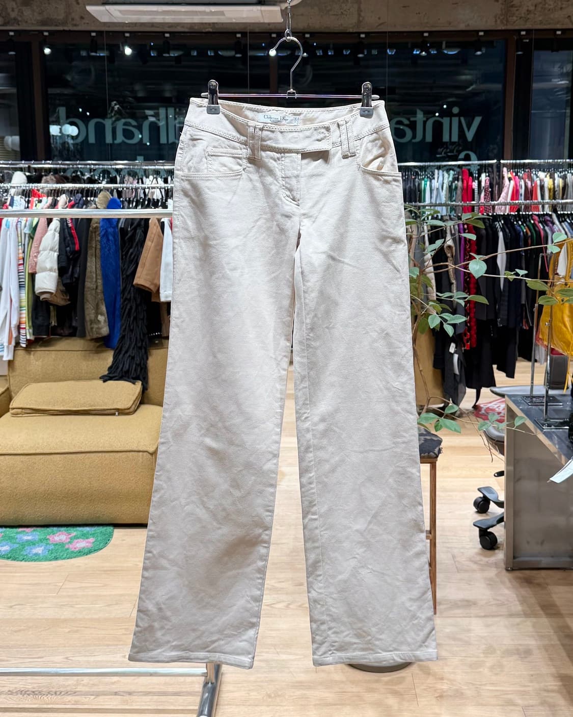 크리스찬 디올 부티크 아이보리 와이드 팬츠  상품이미지1