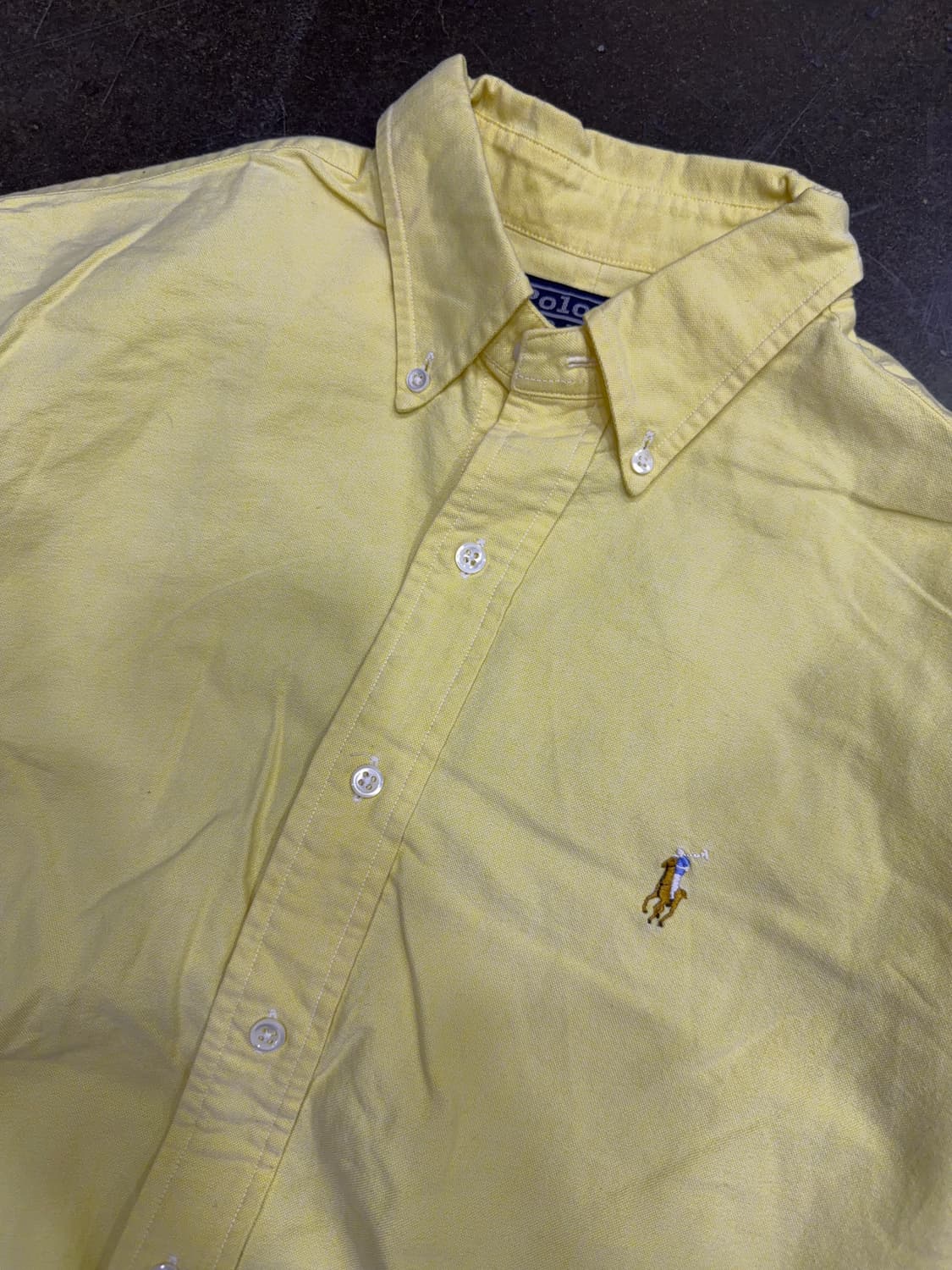 폴로 랄프로렌 캐쥬얼 버튼다운 옥스포드 셔츠 옐로우 46 상품이미지3
