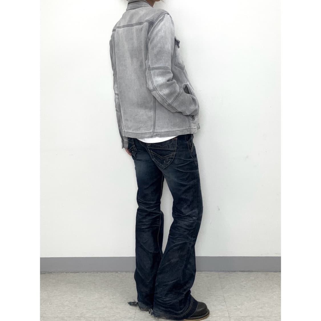 빈티지 흑청 데님 자켓 y2k 상품이미지4