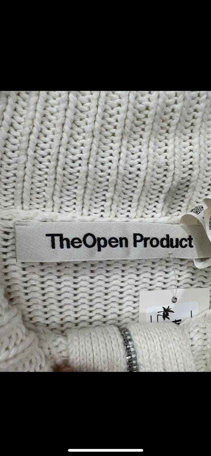 더오픈프로덕트 스트라이프 반집업 니트 H1068 상품이미지5