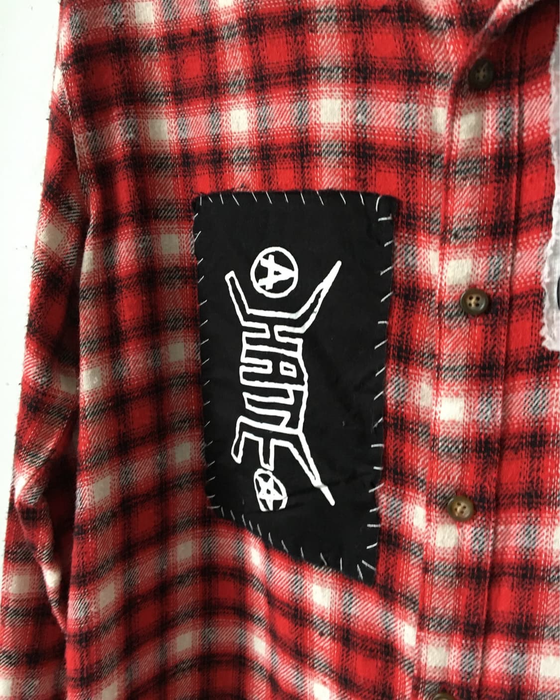 Patch point check pattern shirt 상품이미지4