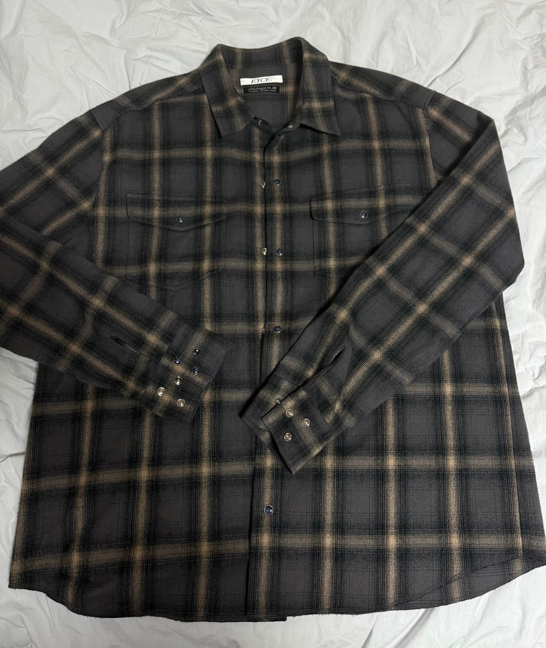 etce 플란넬 체크 셔츠 M 상품이미지2