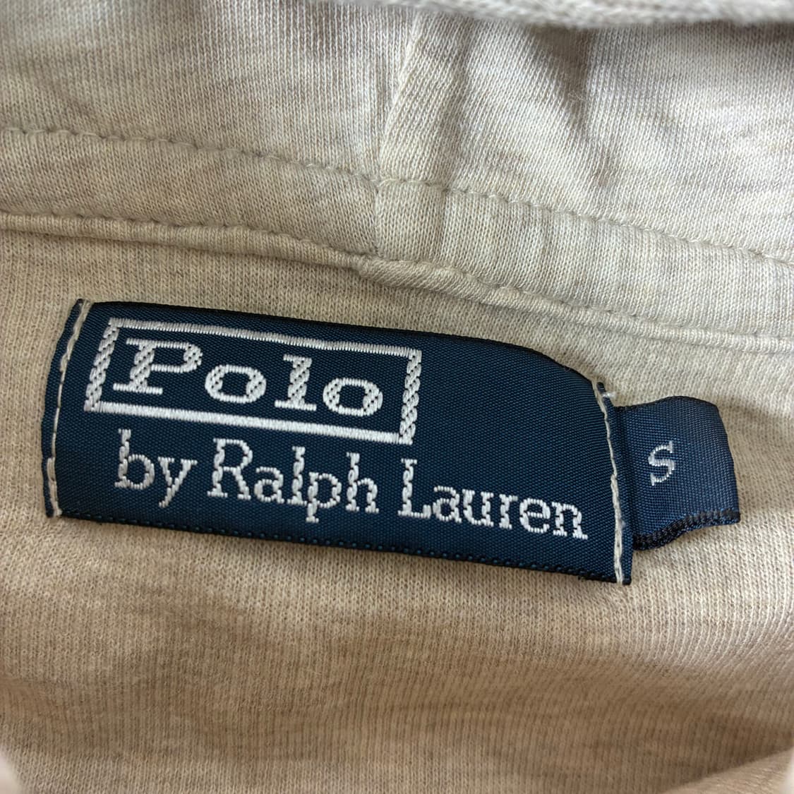 Polo  폴로 랄프로렌 자수 코튼 베이지 투웨이 니트후드집업  상품이미지5