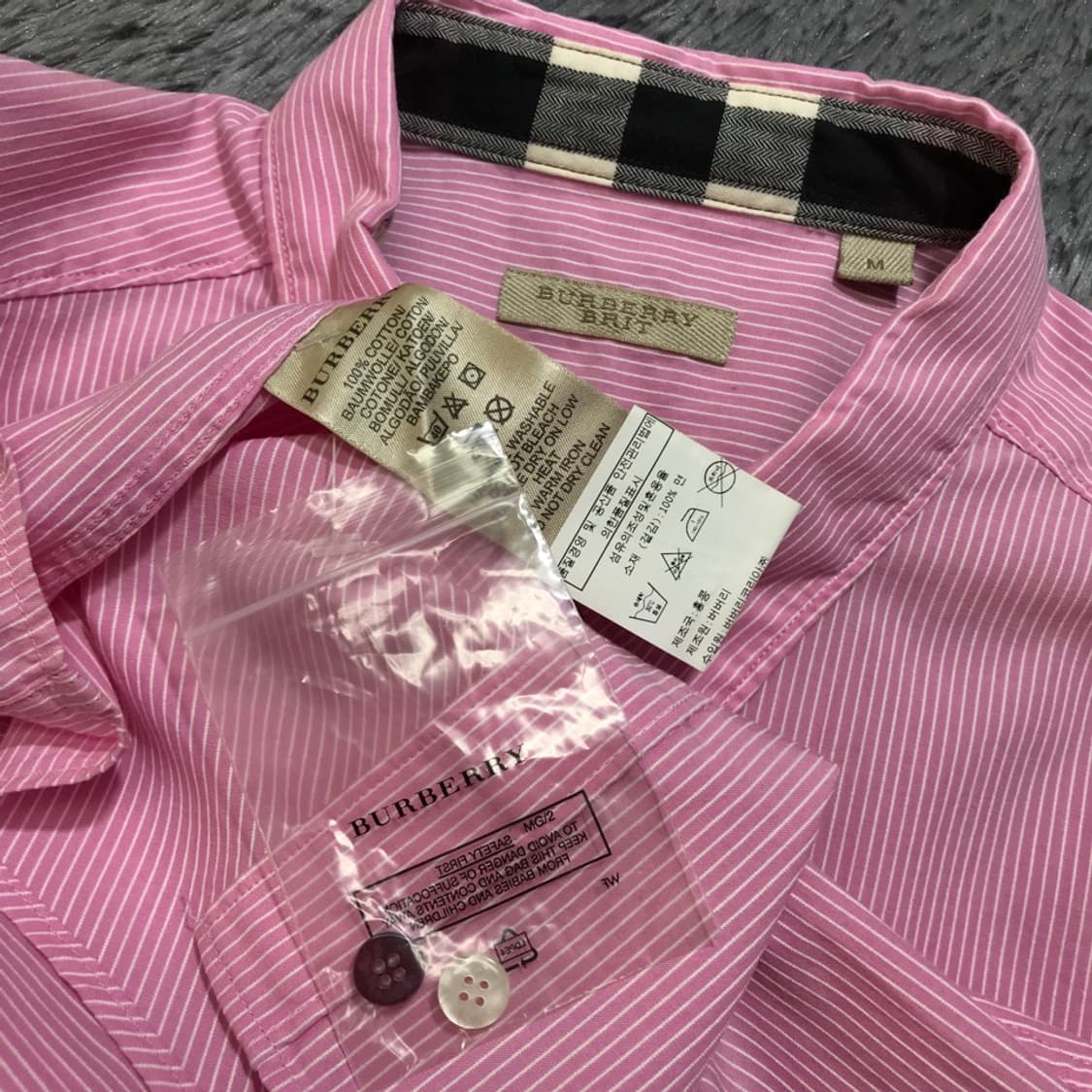 [[M,새상품,한글택] 버버리(BURBERRY) 브릿 반팔 셔츠@309 상품이미지7