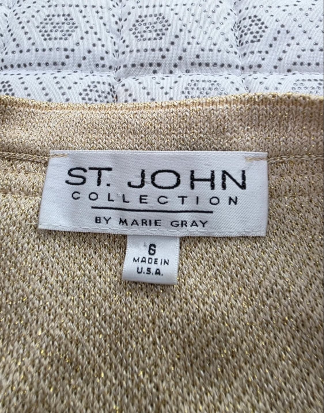 ST. JOHN 세인트존 골드 트위드 자켓 ~55반 상품이미지8