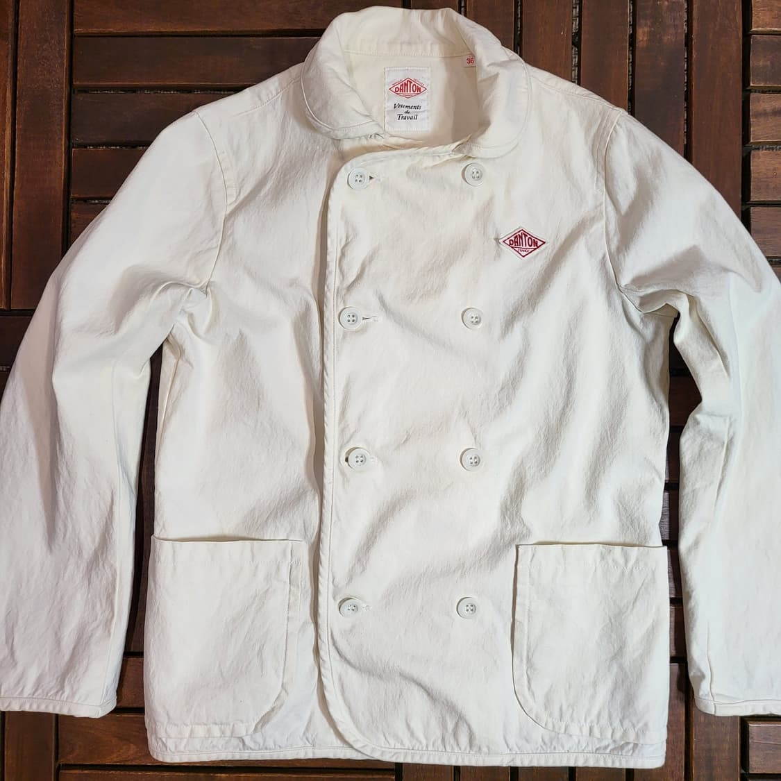 단톤(DANTON)브레스티드 코튼 자켓 (36) made in Japan 상품이미지2
