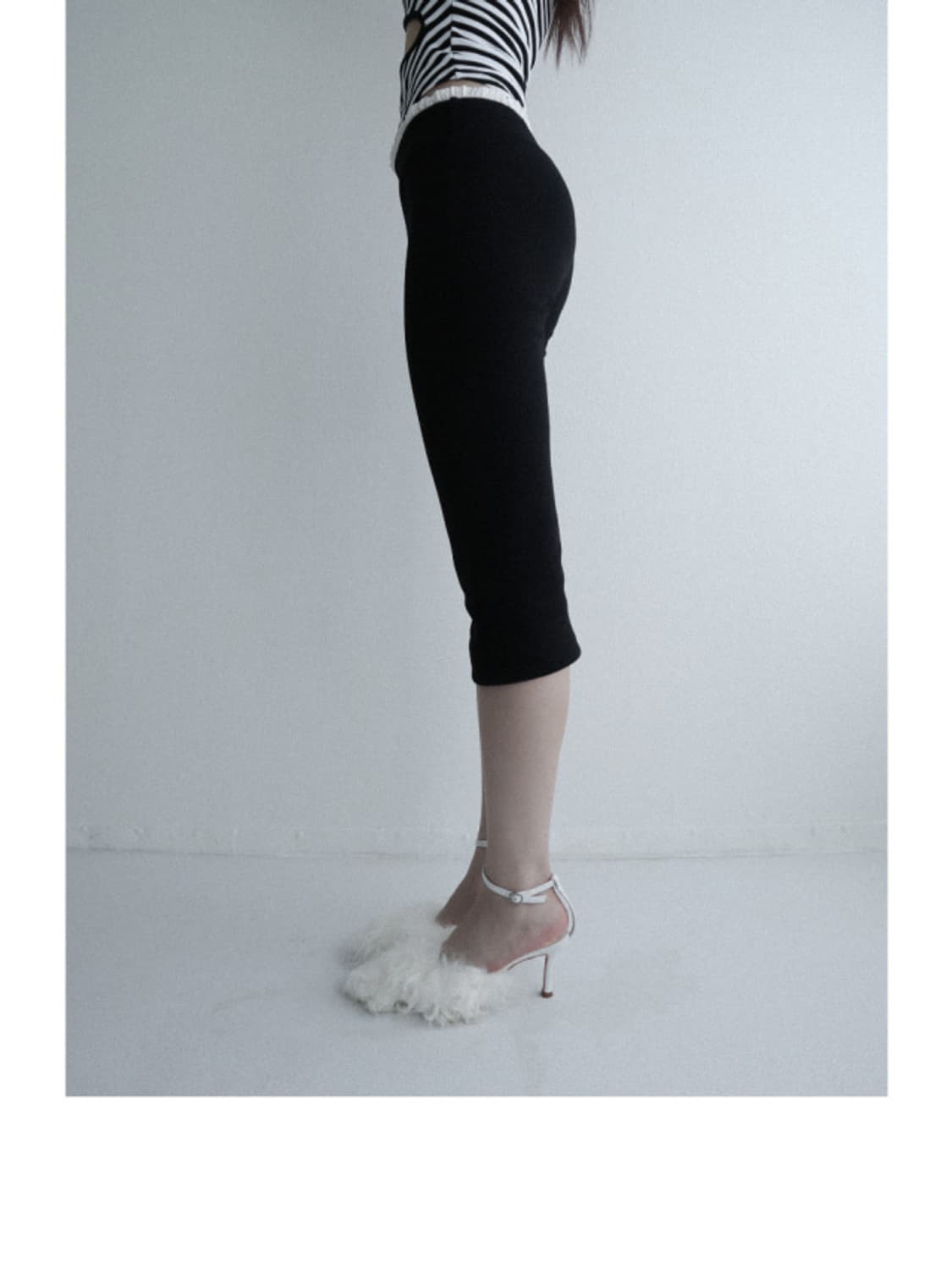 [CLaddA] lace capri pants, black 상품이미지3