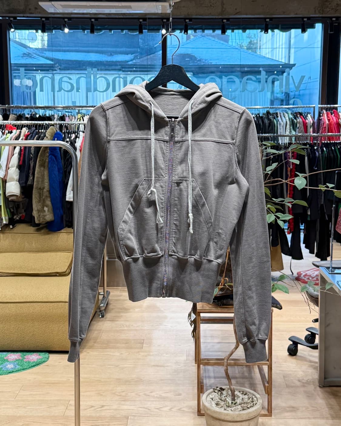 릭 오웬스 다크쉐도우 브라운 마운틴 후드 집업  상품이미지1