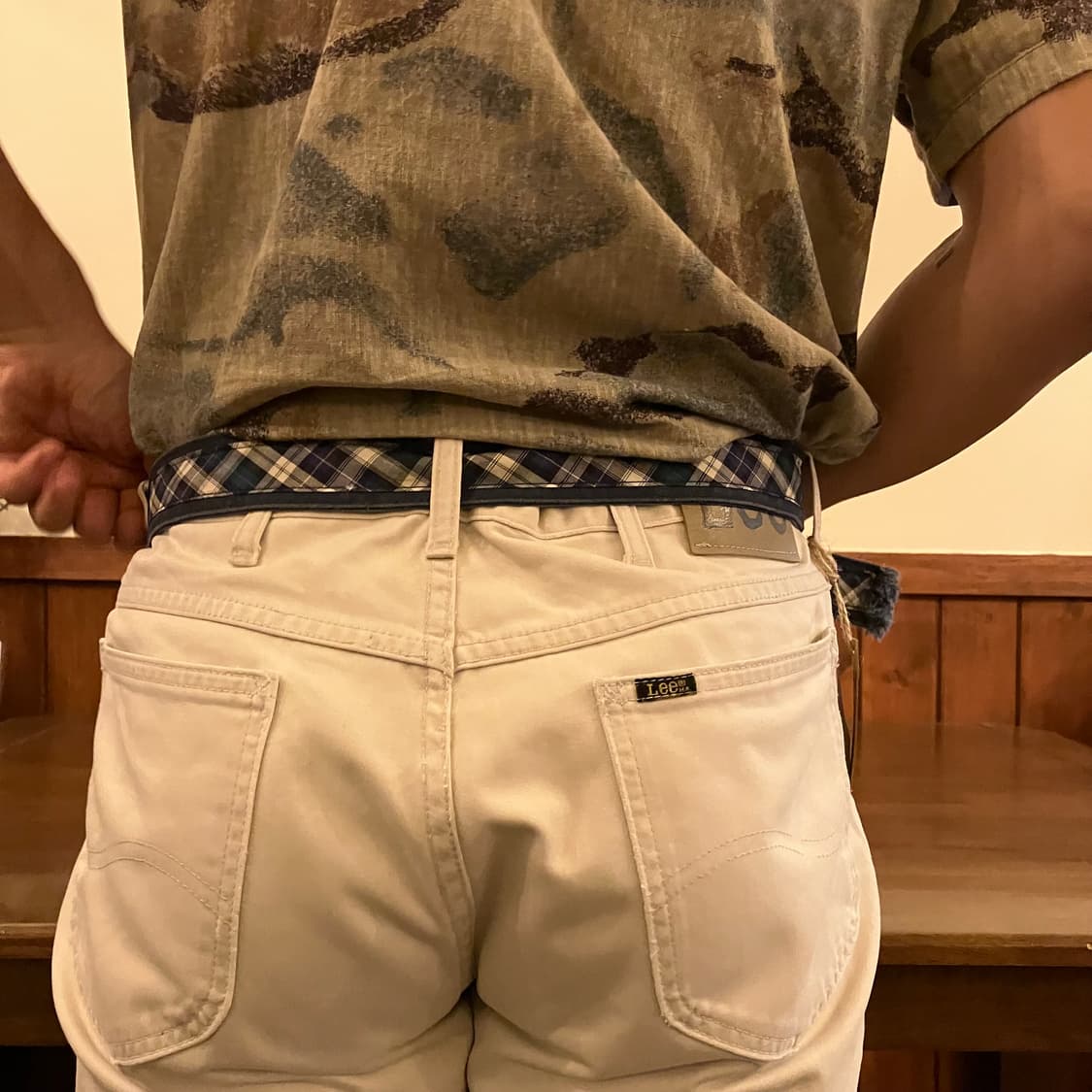 폴로 랄프로렌 코튼 체크 D링 벨트 32-36 상품이미지9