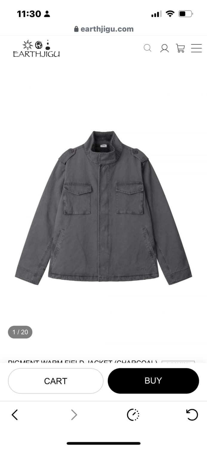 어스지구 필드자켓 차콜 상품이미지1