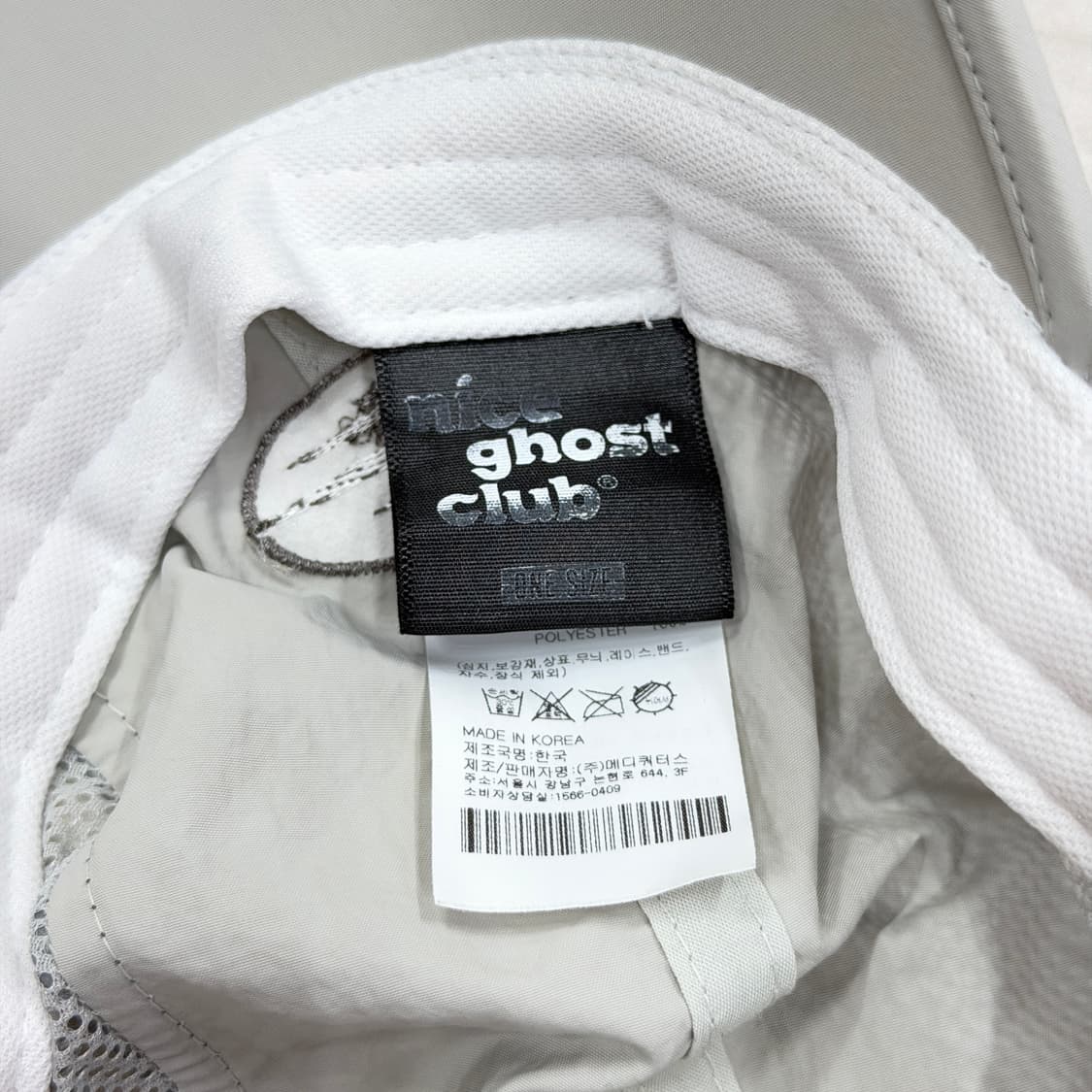 나이스고스트클럽 나일론 메쉬캡 모자 그레이 상품이미지5