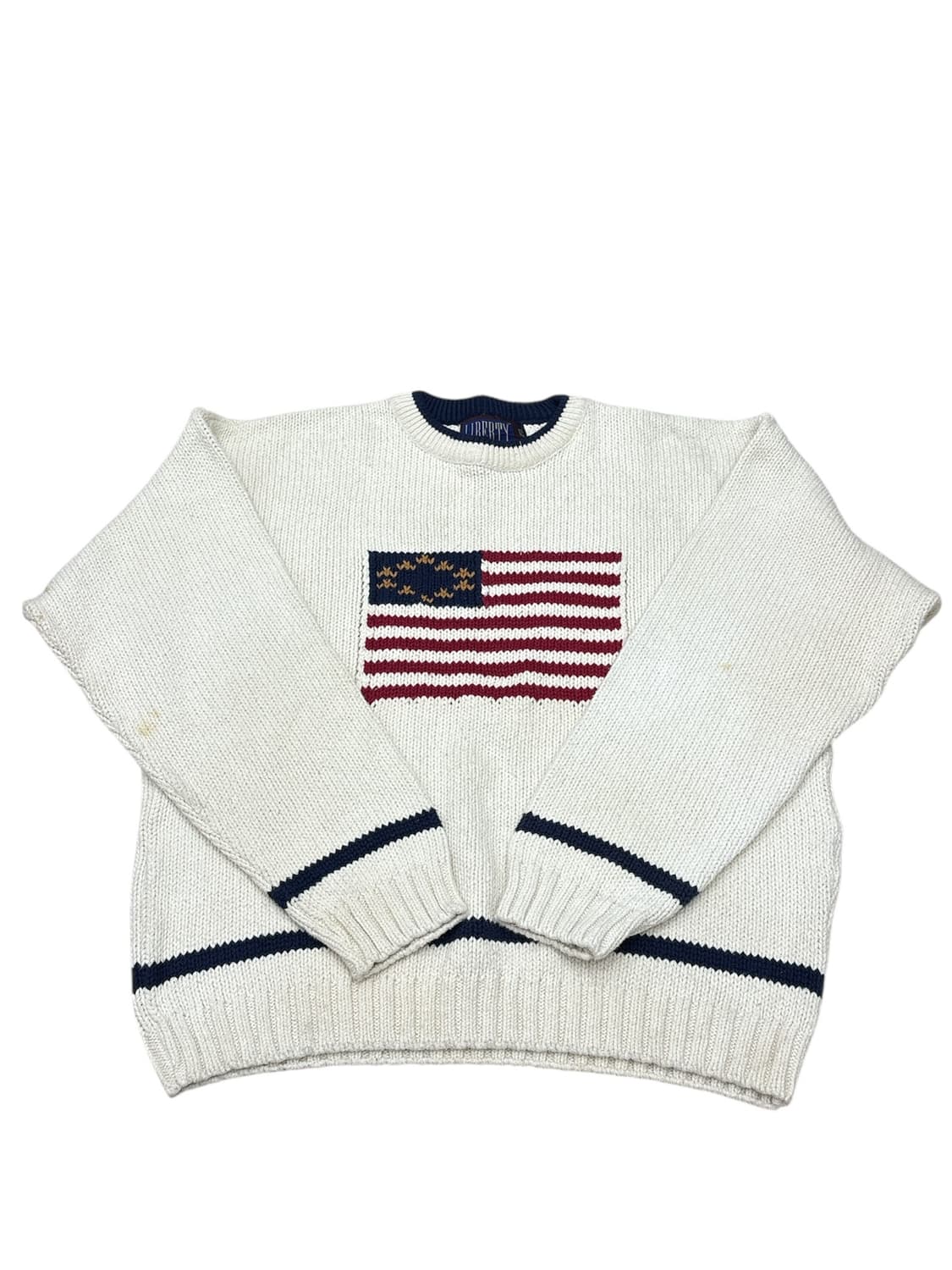 아이보리 성조기 니트 상품이미지4