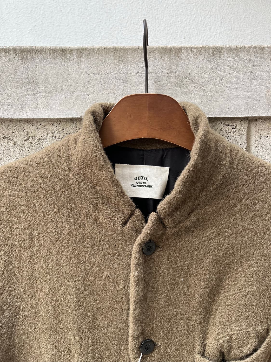 OUTIL WOOL COAT 우틸 울 모직 카키 브라운 코트 상품이미지6