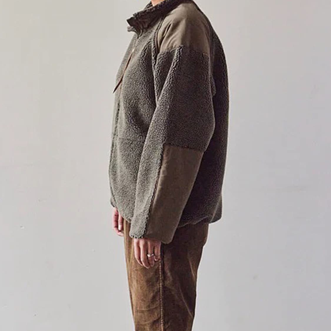 (3size)오어슬로우 ARMY보아 플리스 후리스 자켓 올리브 상품이미지7