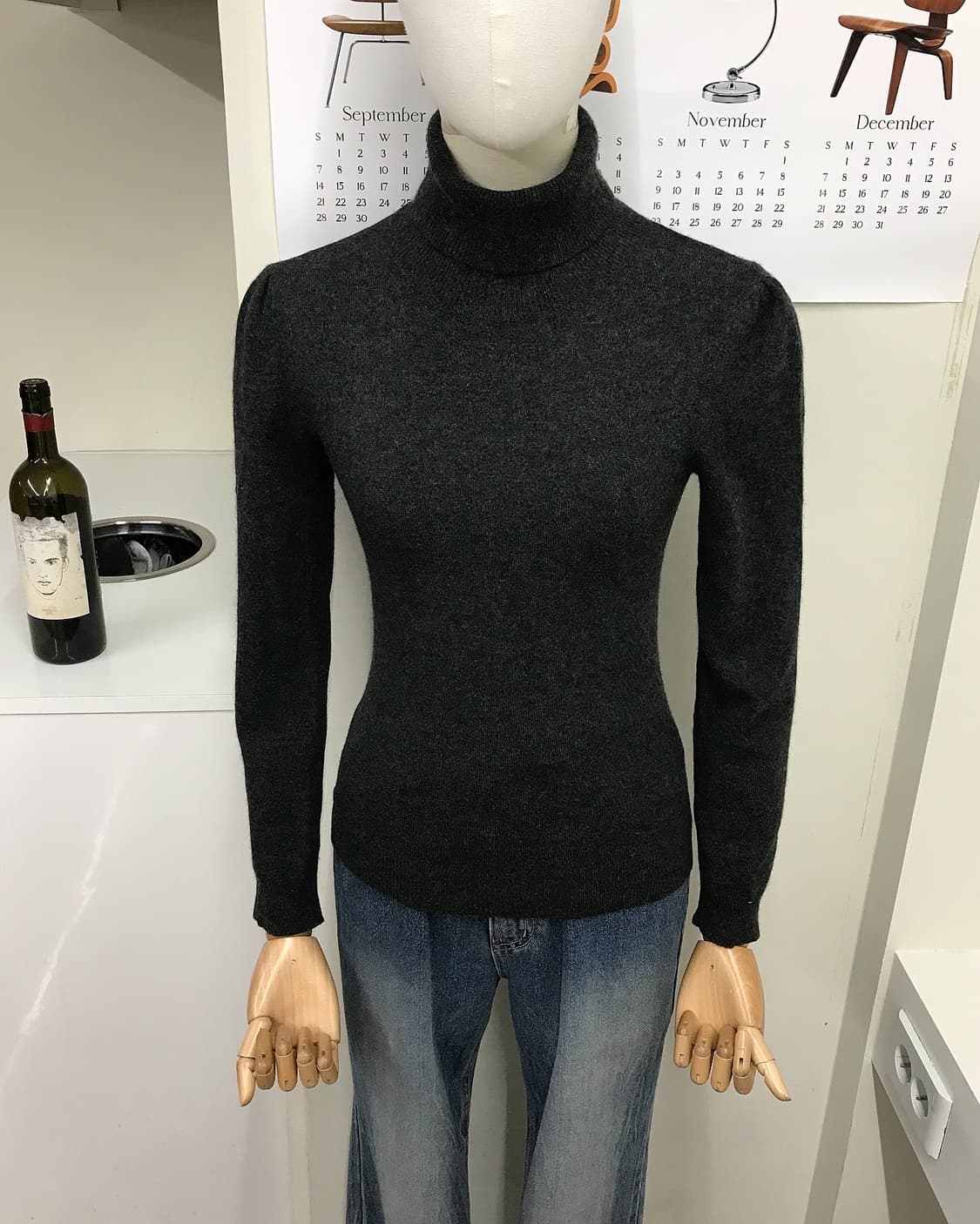 폴로 캐시미어 터틀넥 퍼프 니트 상품이미지7