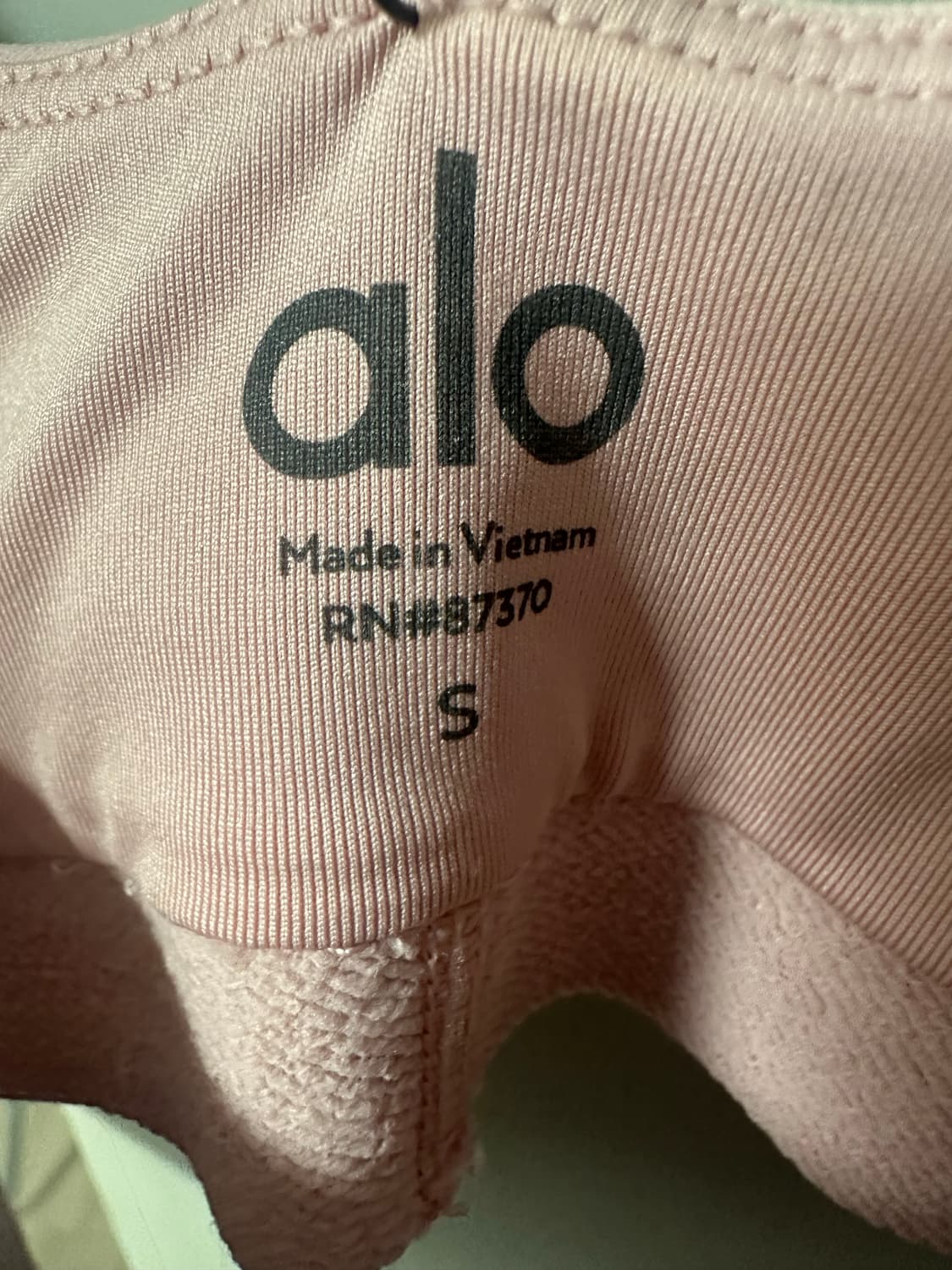 alo yoga 알로요가 발레 핑크/화이트 브라 (스몰 s) 상품이미지3