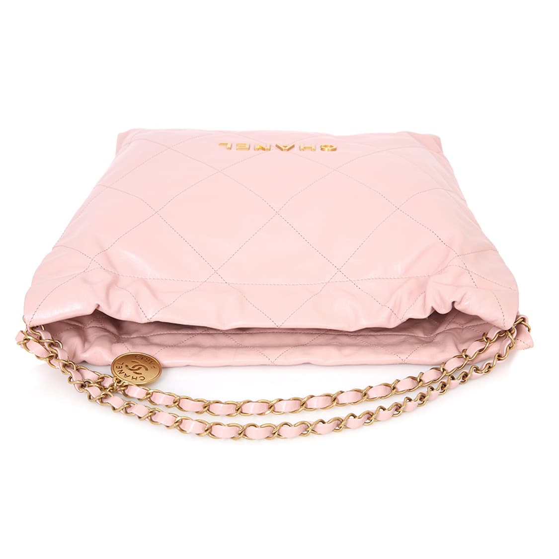 샤넬 22백 미듐 핑크 투투백 카프스킨 체인숄더 AS3261 상품이미지7