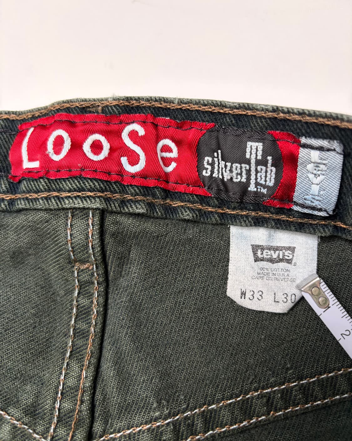 90s Levi's Silvertab Jeans (army green) 상품이미지3