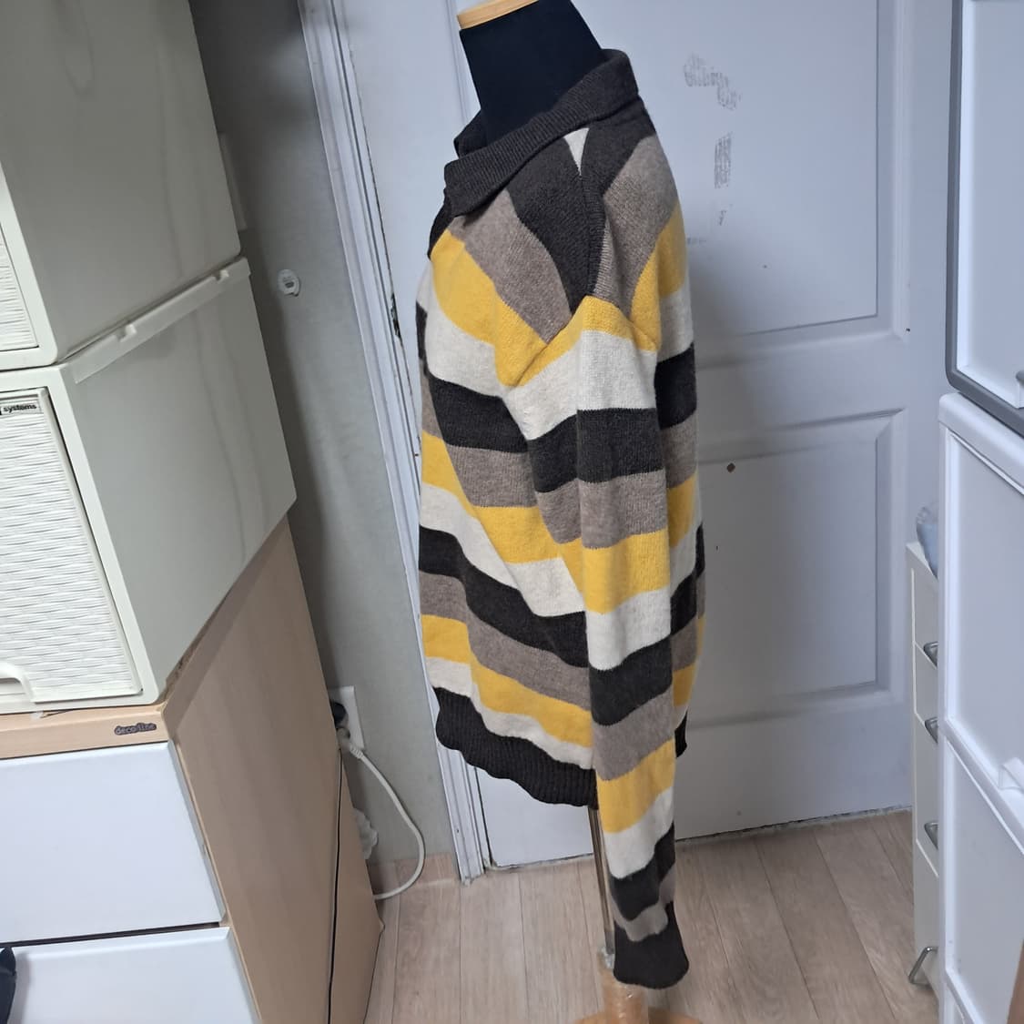 헤지스 남성 스트라이프 모 100% 니트 95 상품이미지2