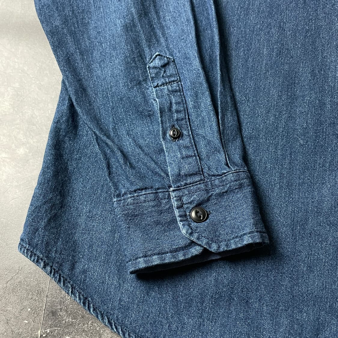 PRIVATE MEMBER 빈티지 다운버튼 코튼 데님 셔츠 A00740 상품이미지5
