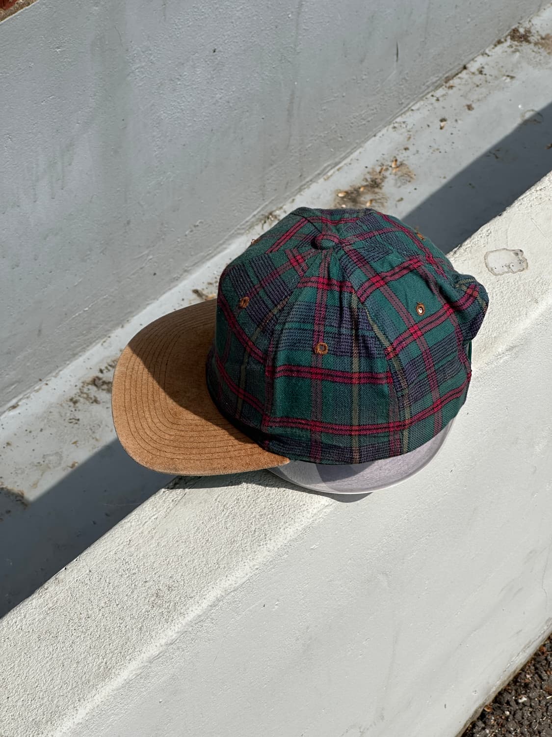 [F] GCC 타탄체크 스웨이드 빈티지 스냅백 모자 상품이미지3