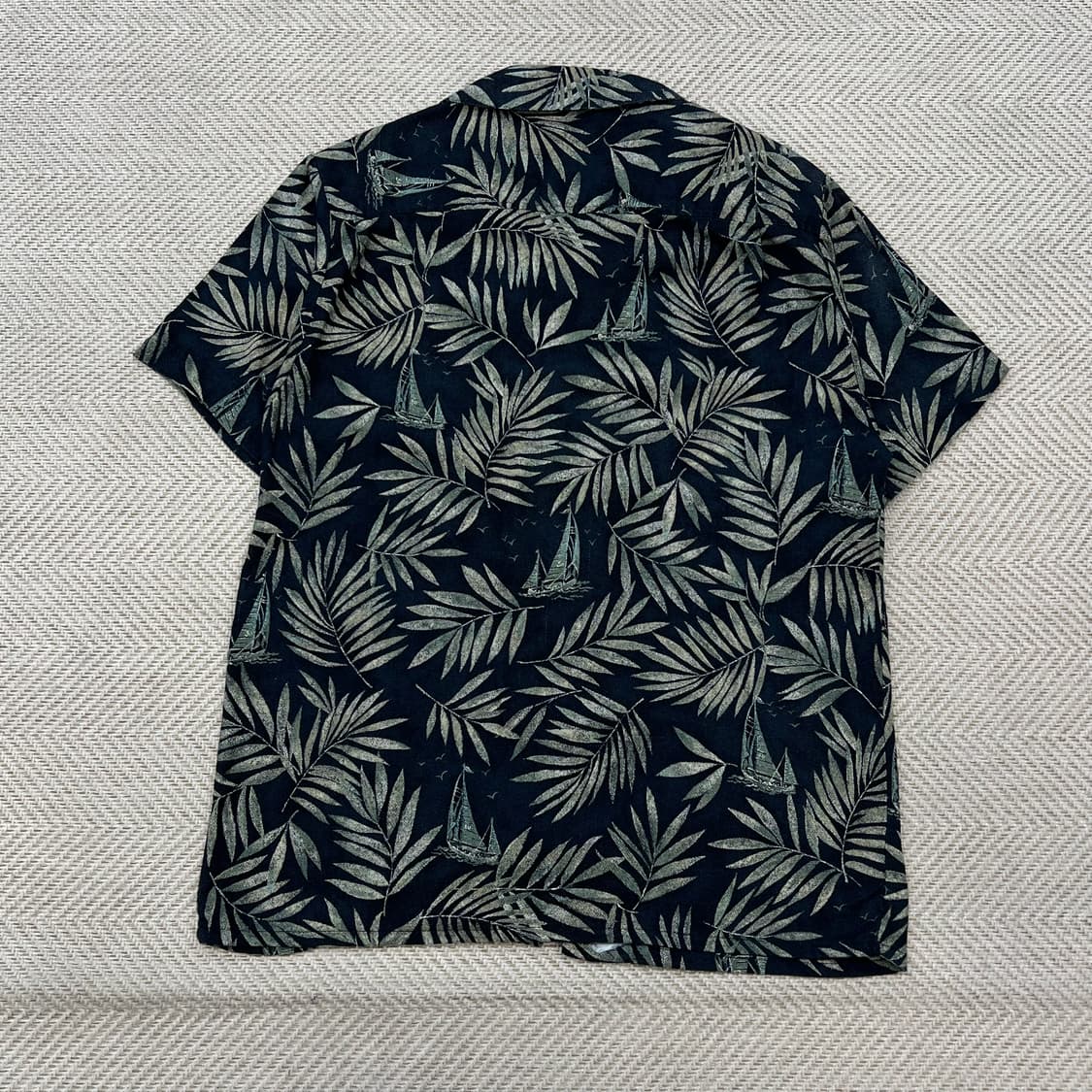 울리치 Leaf 패턴 오픈카라 하프셔츠 r3754 상품이미지2