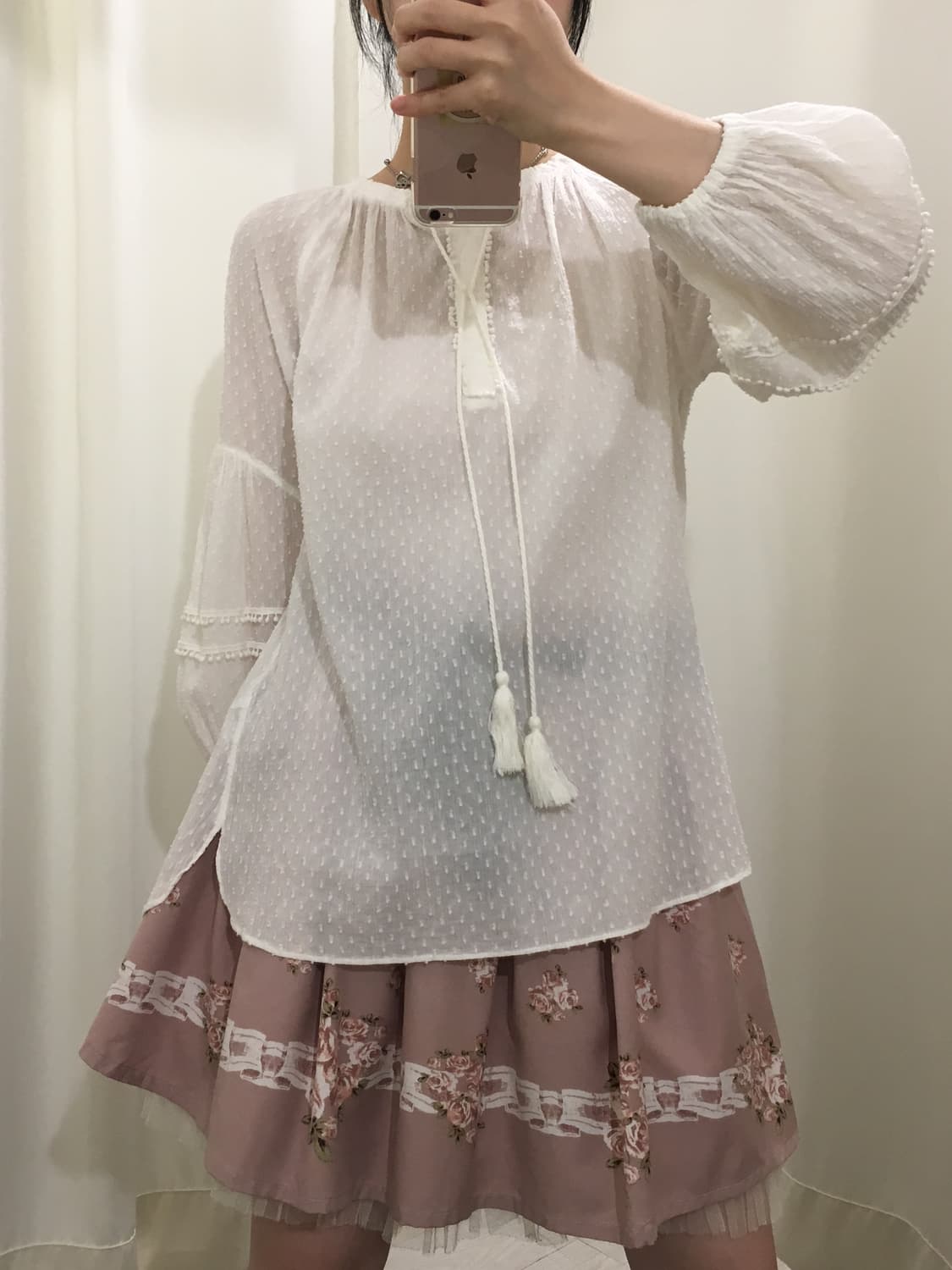Ank rouge flower mini skirt 상품이미지3