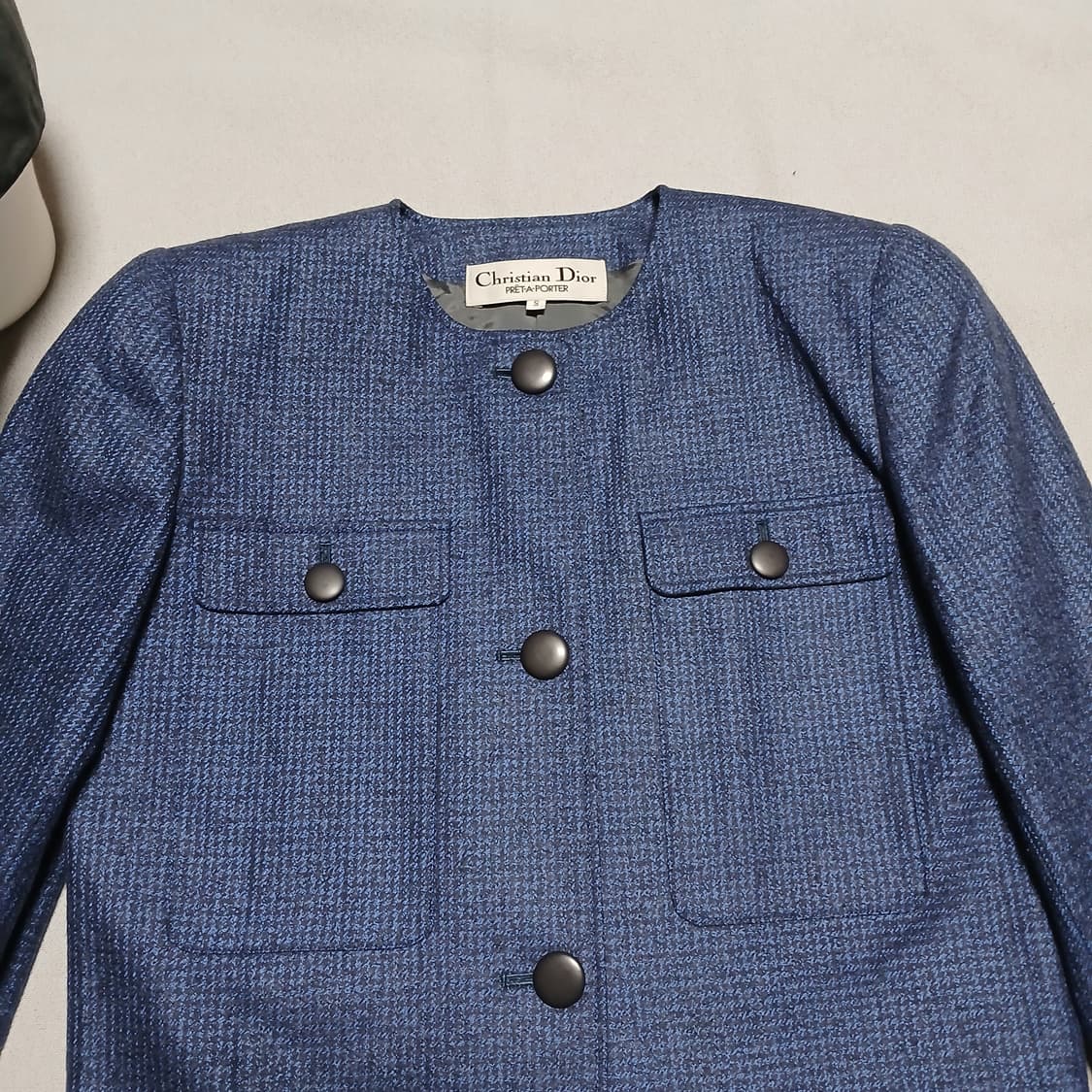 일본판 크리스찬디올 빈티지 트위드스타일 우먼 자켓 춘추 울 레이온 상품이미지3
