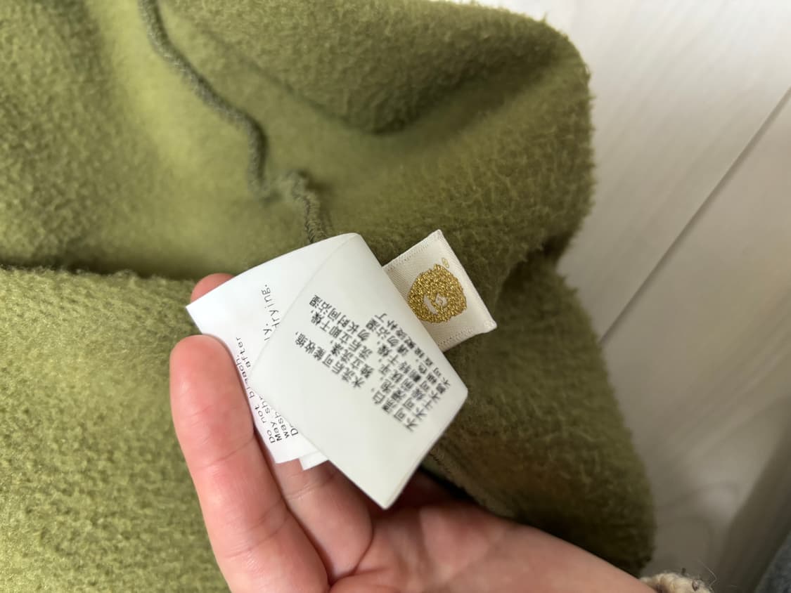 베이프 x 챔피온 녹계 후드집업 상품이미지4