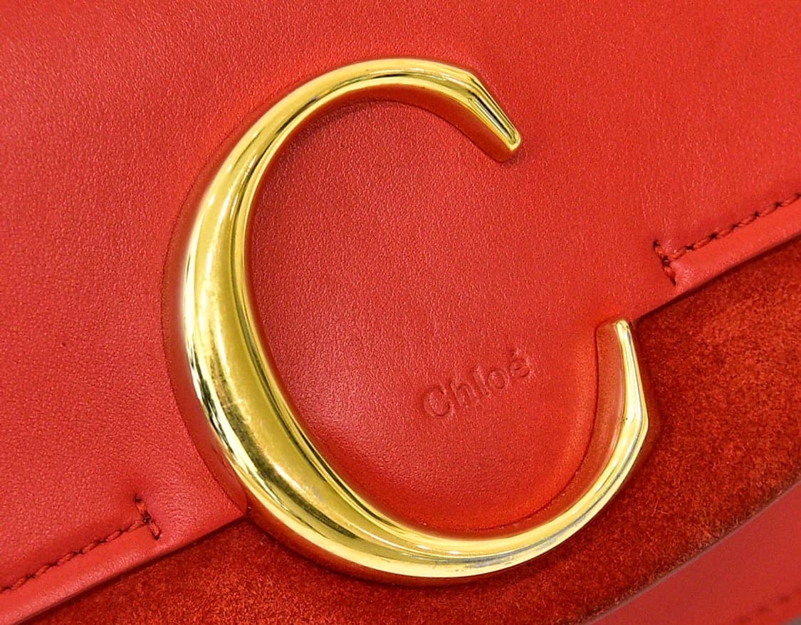 끌로에 레드 C더블 체인 크로스백(정품) 상품이미지6