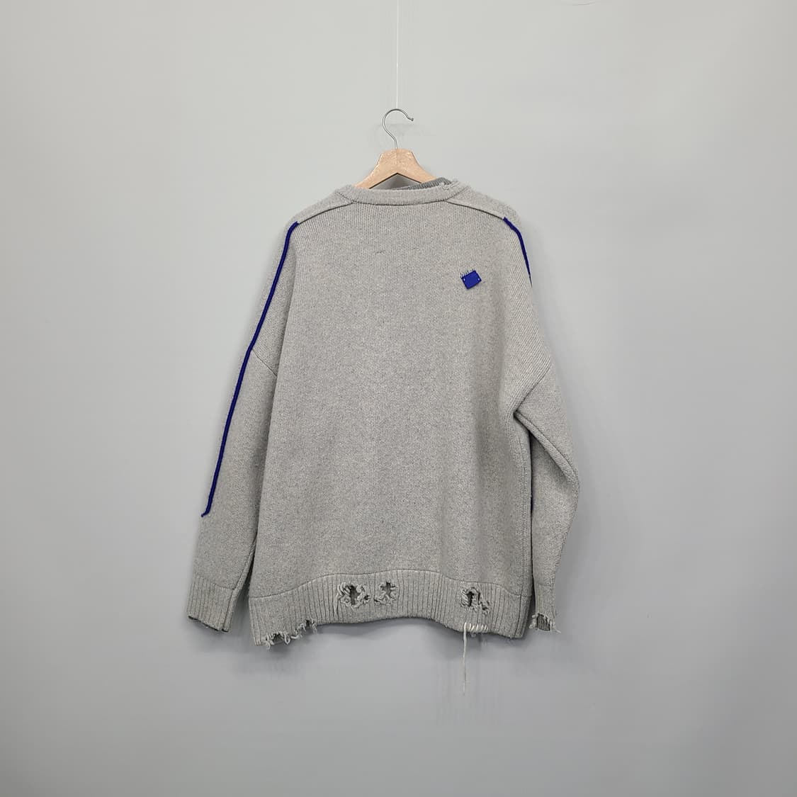 자라 x 아더에러 오버사이즈 울 스웨터 그레이 L-XL 상품이미지5