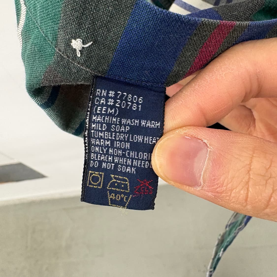 타미힐피거 체크 셔츠 남방 그린 남성 XXL 상품이미지6