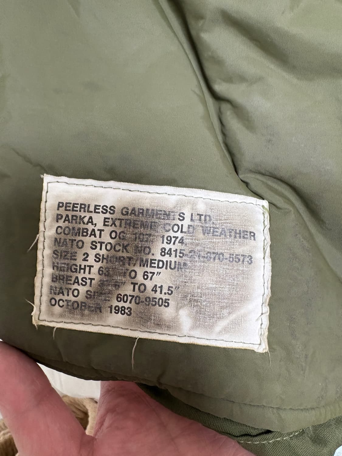 80‘s 캐나다군 익스트림 콜드 웨더 파카(105, 숏-미디움) 상품이미지3