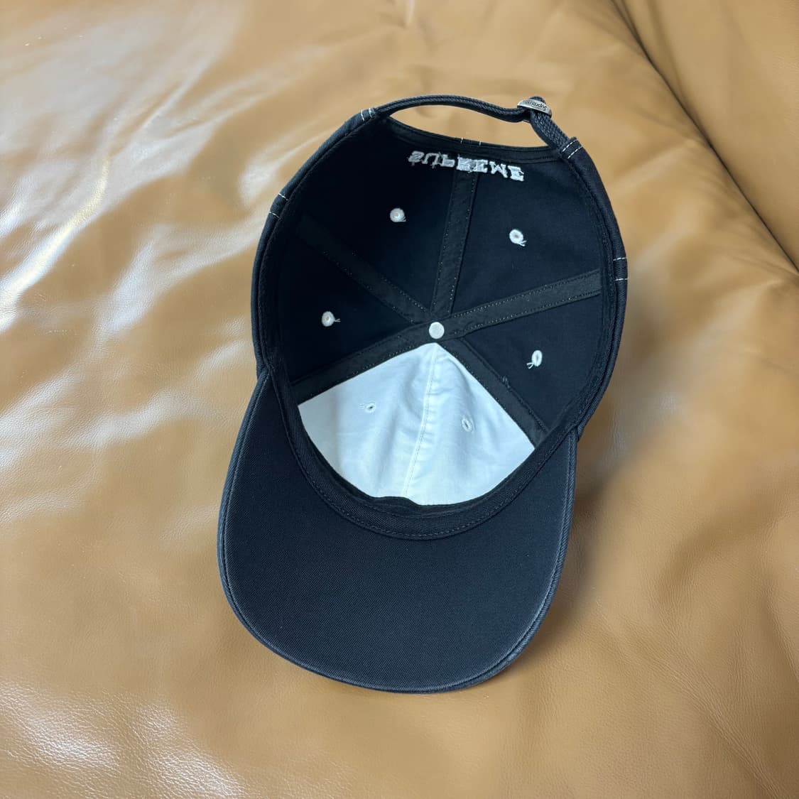 슈프림 6패널 볼캡 모자 23ss 바이저 스티치 블랙 상품이미지7