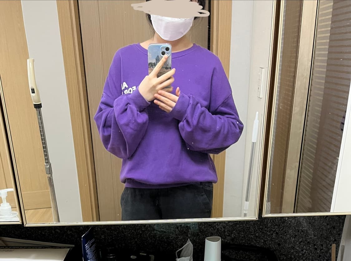 VANAKE 반에이크 보라 벌룬소매 맨투맨 상품이미지3