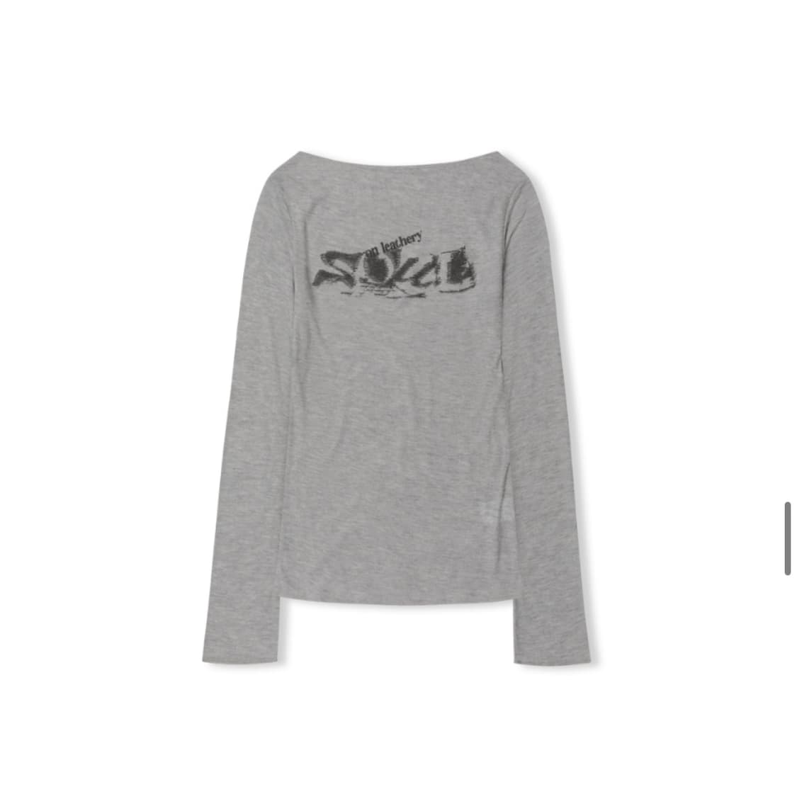 (새상품)(S) 레더리 루즈핏 보트넥 롱슬리브 MELANGE 판매 상품이미지6
