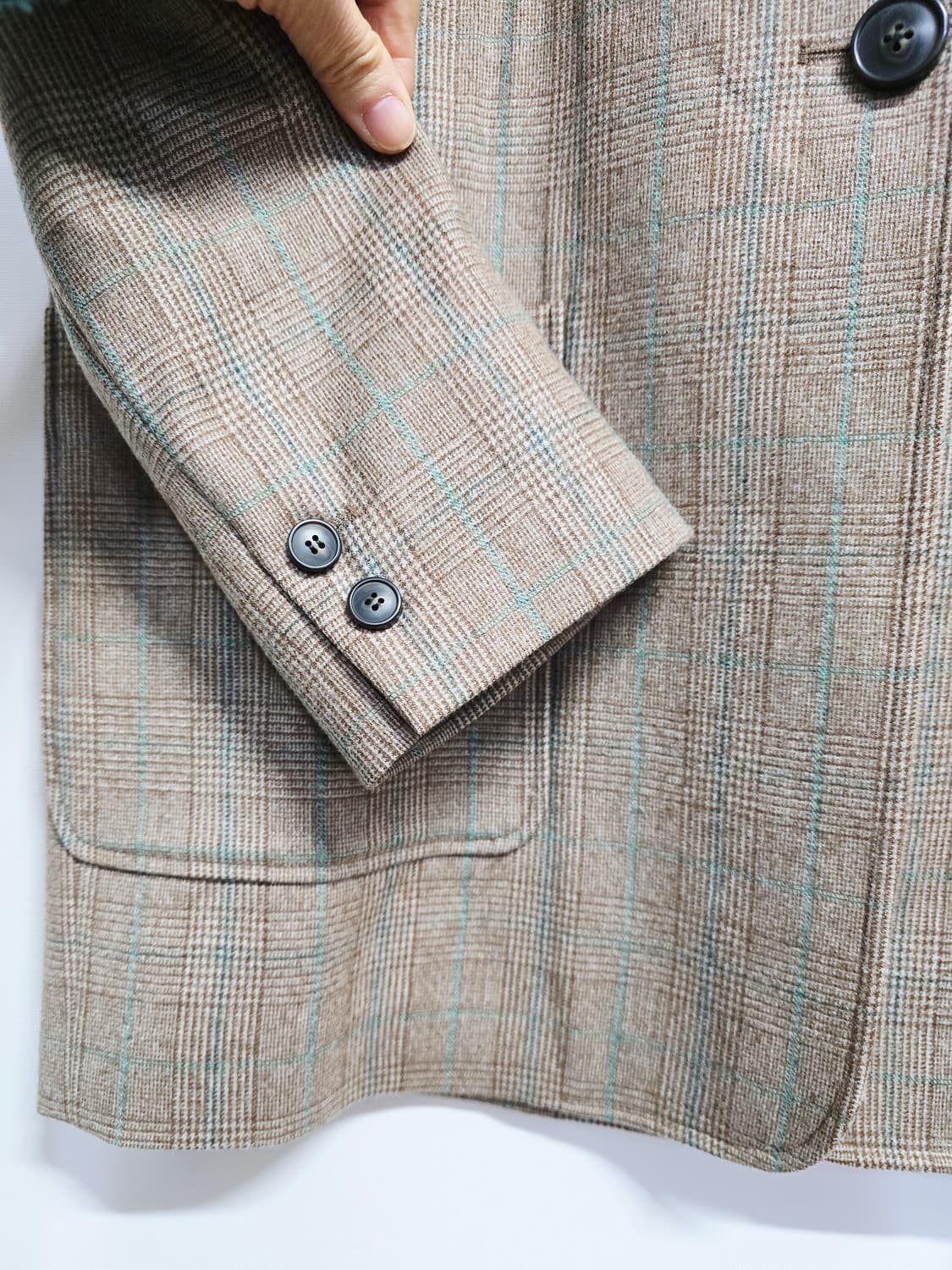 ENC 체크 패턴 자켓 브라운 상품이미지4