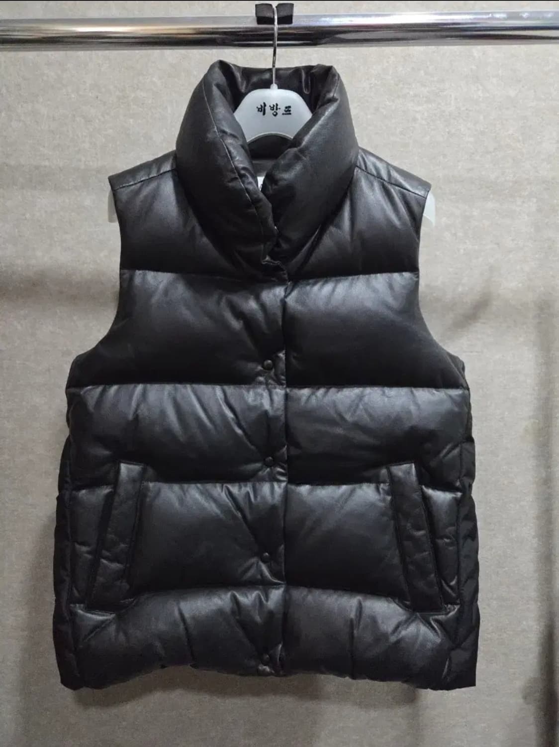 여성 85 헤지스 양가죽 거위털 패딩 조끼 베스트 상품이미지1