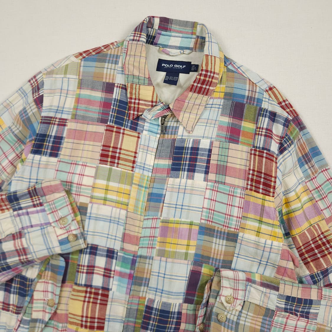 L(100) 폴로 랄프로렌 마드라스체크패치 헤링턴 자켓 상품이미지2