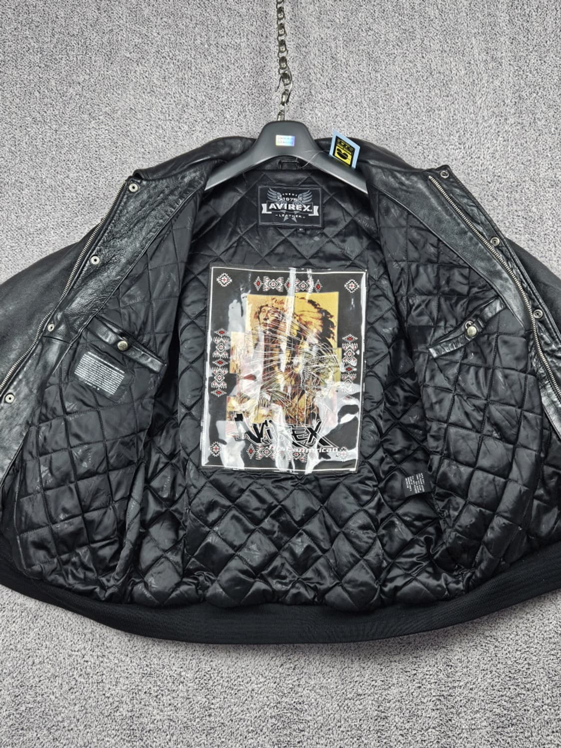 아비렉스 퍼스트 아메리칸 인디언 자수패치 가죽 자켓 (XL)/ 10212 상품이미지10