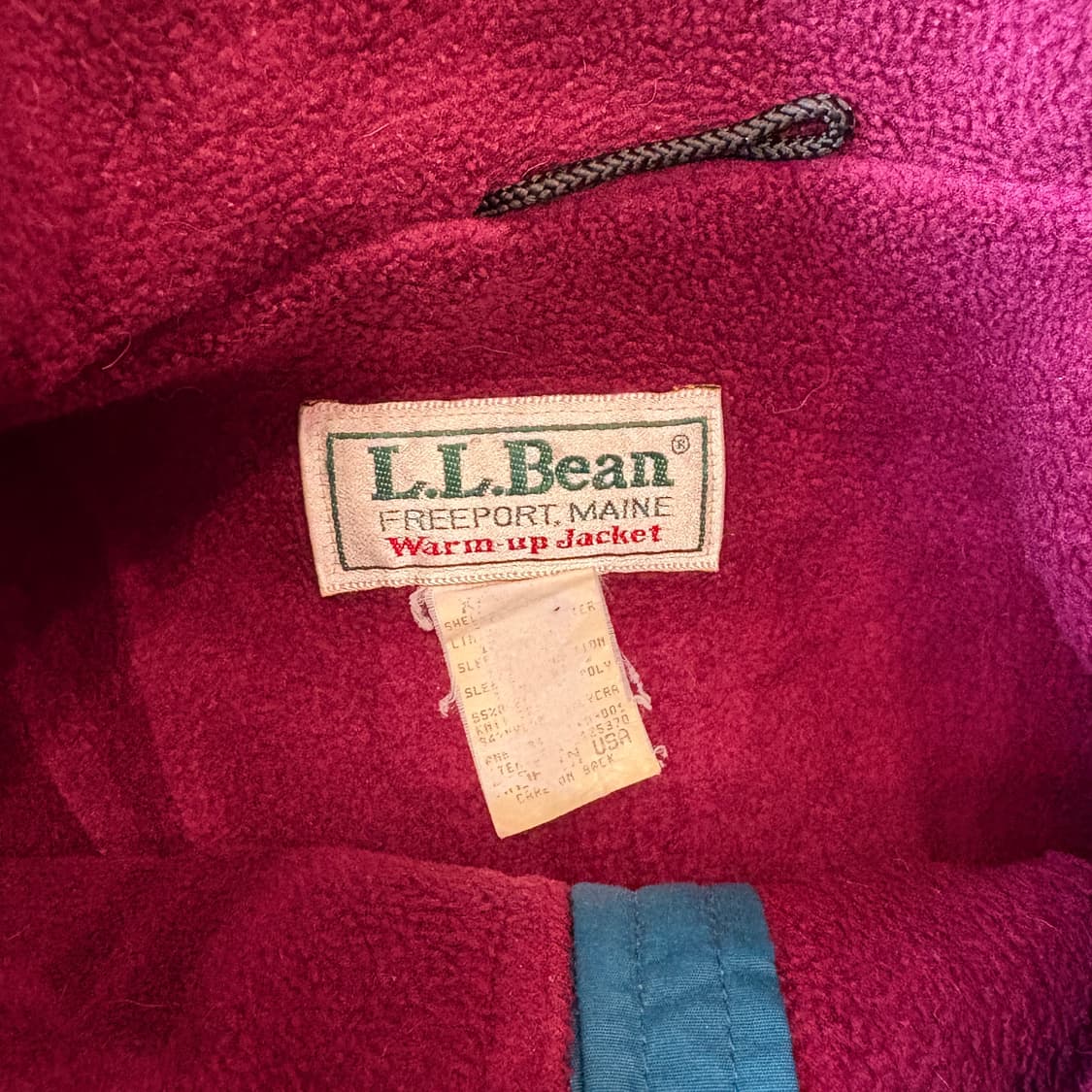 90s L.L.bean 90년대 미국 생산 엘엘빈 청록 컬러 웜업 자켓  상품이미지6