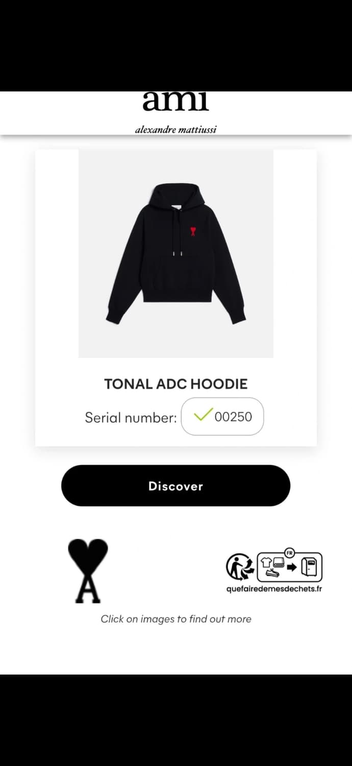 아미 빅로고 후드티 L 상품이미지7