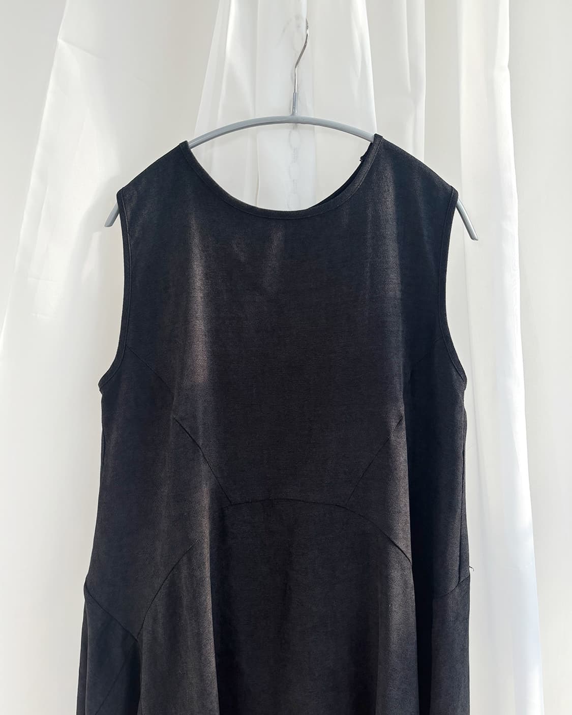 silent worth 챠콜 빅 벌룬 실루엣 롱 원피스 상품이미지7