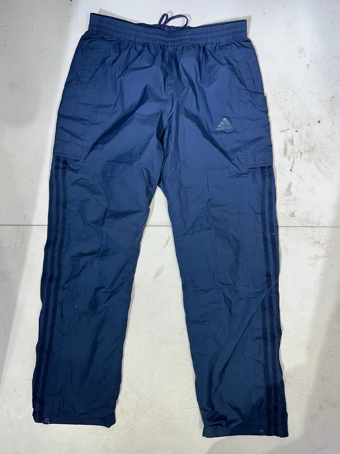 아디다스 와이드 네이비 삼선 트랙 팬츠 XL 상품이미지4