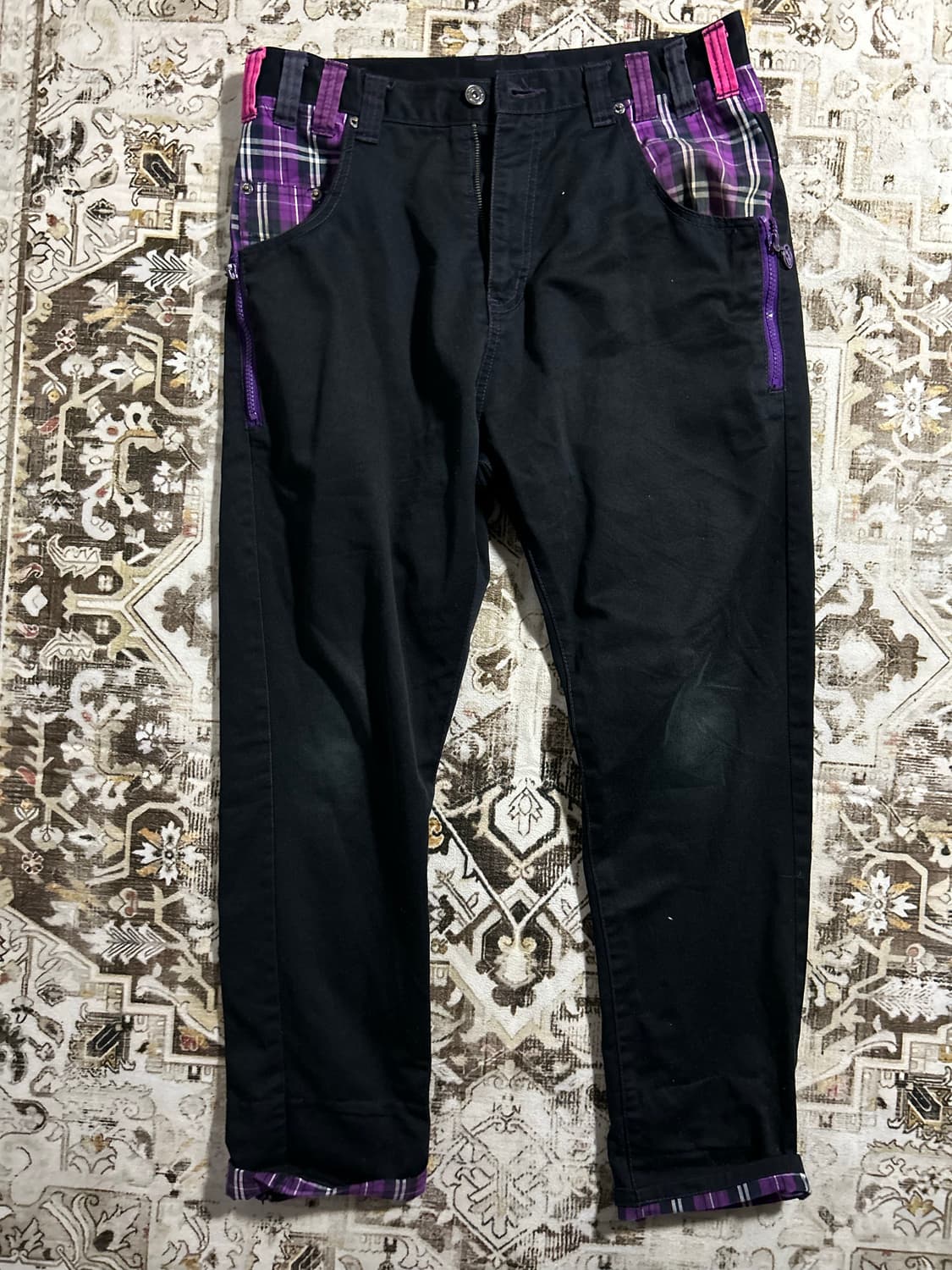 90‘s B-One Soul gal pocket detailed chec 상품이미지1