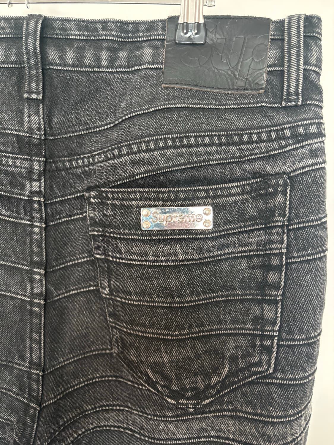 [30] 슈프림 레이어드 데님 팬츠 블랙 상품이미지4